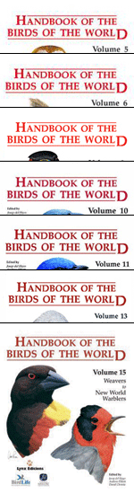 Handbook of the Birds of the World (bookcovers)