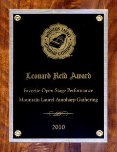 Leonard Reid Award, Mountain Laurel Autoharp Gathering, 2010